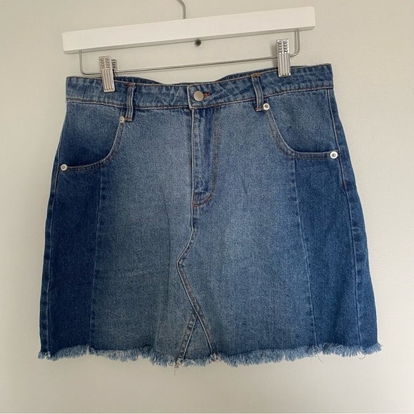 ALTER’D State Two Tone Denim Jean Skirt Medium - Picture 4 of 8